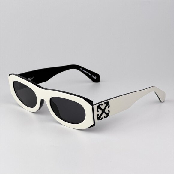 Off-White ORLANDO Women Sunglasses – White/Black Oval Frame Model OERI13O 0107 - Picture 6 of 9